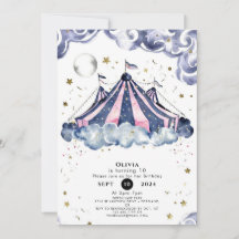 Vattenfärgsfestlig cirkus-födelsedag