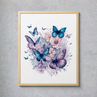 Vattenfärgsfilter Blommigten Mystical Magic Poster