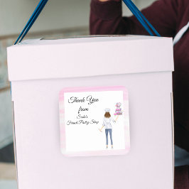 Vattenfärgsfilter för Tack-förråd Fyrkantigt Klistermärke