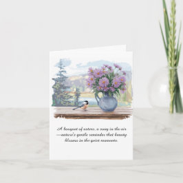 Vattenfärgsfilter och Chickadee-offert Anteckningskort