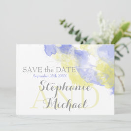 Vattenfärgsfilter Periwinkle Lemon SavetheDate Spara Datumet