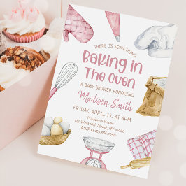 Vattenfärgsfilter Rosa Baking Flicka Shower Inbjudningar