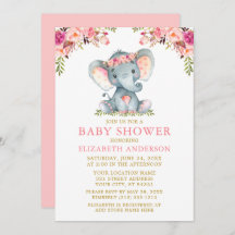 Vattenfärgsfilter Rosa Blommigt Guld Baby Shower E