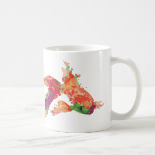 vattenfärgsfisk kaffemugg