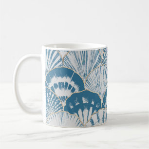 Vattenfärgsfisk, snäcka japansk vinkar, sömlös pan kaffemugg