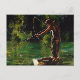 vattenfärgsfiskare vykort