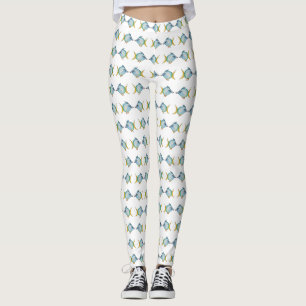 Vattenfärgsfisken Cute Teckning Anpassningsbar Leg Leggings
