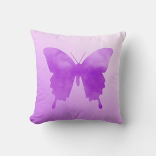 Vattenfärgsfjäril - Lavender och Violet Kudde