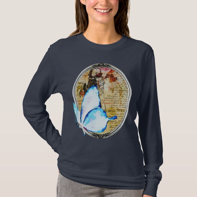Vattenfärgsfjäril och Ram T Shirt (Framsida)