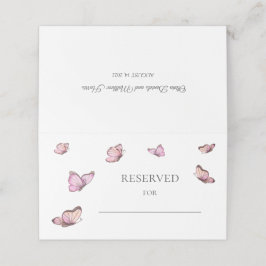 Vattenfärgsfjäril. Reserverat platskort för Bröllo Placeringskort