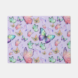 Vattenfärgsfjärilar Sömlös Lila Mönster