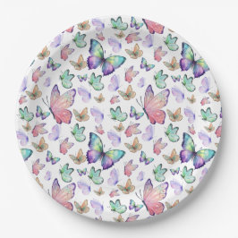 Vattenfärgsfjärilar Sömlösa Mönster