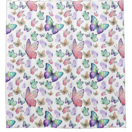 Vattenfärgsfjärilar Sömlösa Mönster