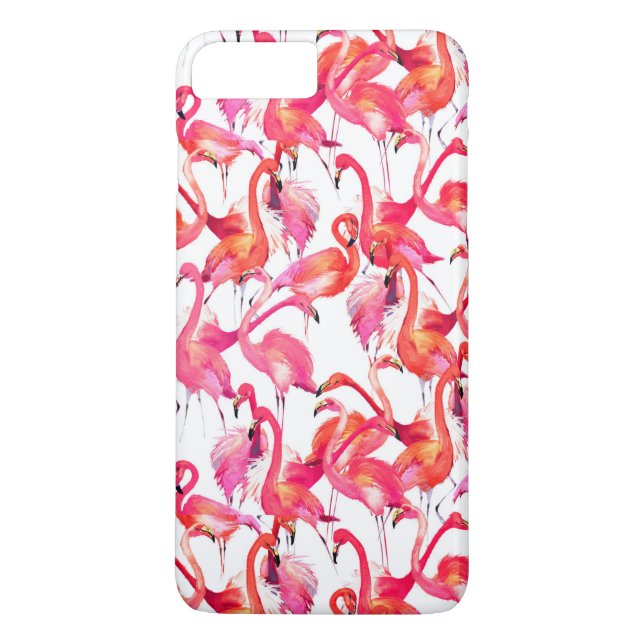 Vattenfärgsflamingor i vattenfärger Case-Mate iPhone skal (Baksida)