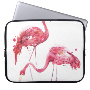 Vattenfärgsflamingos, Elegant Design. Laptop Fodral