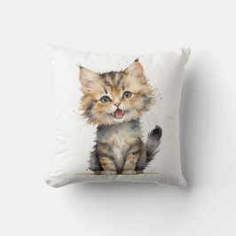 Vattenfärgsflikby Kitten Kudde