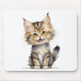 Vattenfärgsflikby Kitten Musmatta