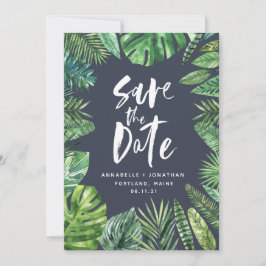 Vattenfärgsflottan i Tropical handflatan löv Spara Datumet