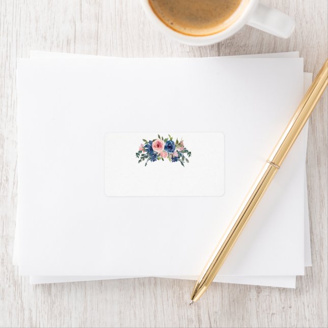 Vattenfärgsflottan och  Blommigt Adressetikett (Insitu)