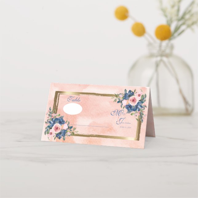 Vattenfärgsflottan och  Bröllop Placeringskort (Framsida)