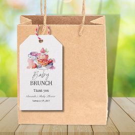 Vattenfärgsfönster Pancake Baby Brunch Shower Presentetikett