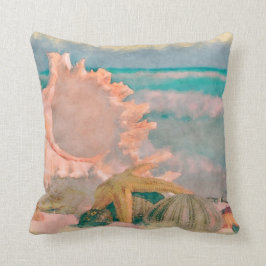 Vattenfärgsfönsterrutor på persienn Pillow Kudde