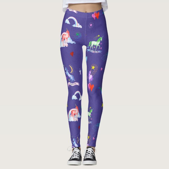 Vattenfärgsföreningar Leggings (Framsida)