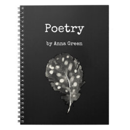 Vattenfärgsförfattare i Färg ludd Poetry Anteckningsbok