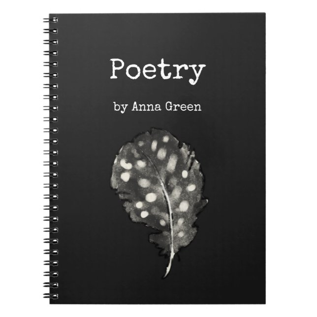 Vattenfärgsförfattare i Färg ludd Poetry Anteckningsbok (Framsidan)