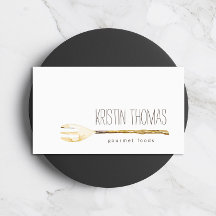 Vattenfärgsfork Catering, Chef, Food Affärskort