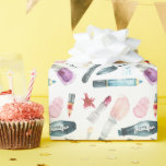 Vattenfärgsformat Presentpapper<br><div class="desc">Fina bildtexter i mönster som kan vara personlig med namn eller valfri text.</div>