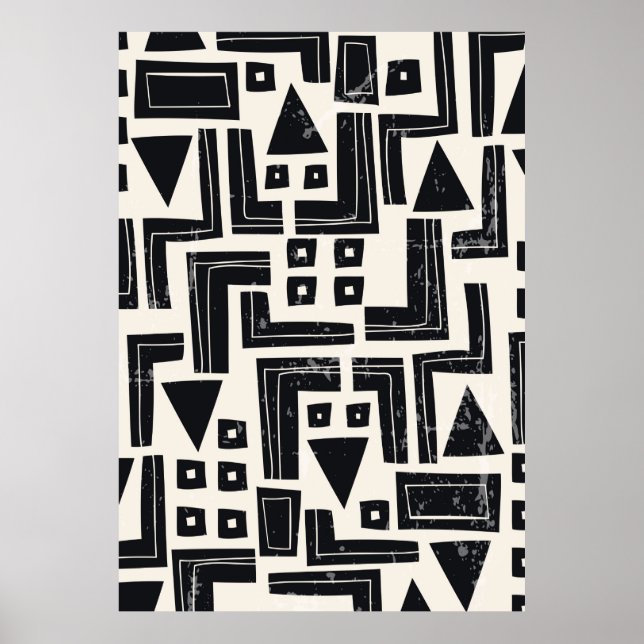 Vattenfärgsformer för abstrakt poster (Framsidan)