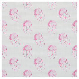 vattenfärgsformgivning för rosa av maneter tyg