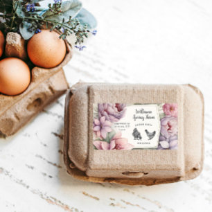 Vattenfärgsförpackad elegant blommigt äggkartong fraktsedel