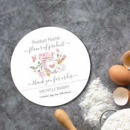 Vattenfärgsförpackare för bakverk, namn runt klistermärke