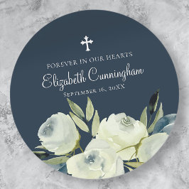 Vattenfärgsförsegling av Blommigt för nedre memori Runt Klistermärke