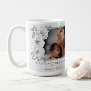 Vattenfärgsfoto, Blommigt Mors dag Kaffemugg