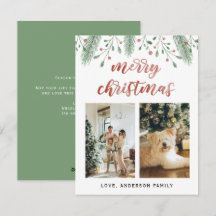 Vattenfärgsfoto God jul Calligraphy Two Photo