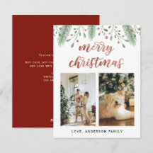 Vattenfärgsfoto God jul Calligraphy Two Photo