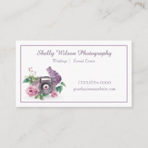 Vattenfärgsfoto Lavender Vår Floral Photography Visitkort
