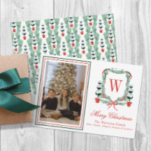 Vattenfärgsfoto Monogram jul - topp-Vapensköld