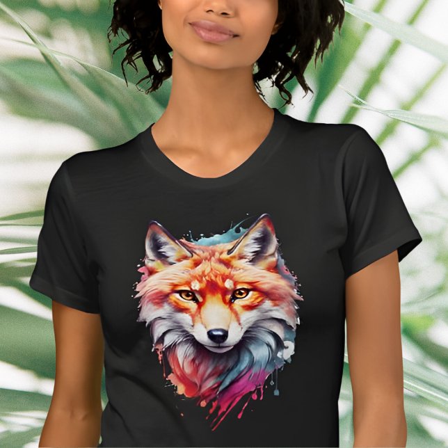 Vattenfärgsfox T Shirt (Skapare uppladdad)