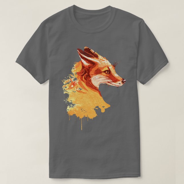 Vattenfärgsfox T Shirt (Design framsida)