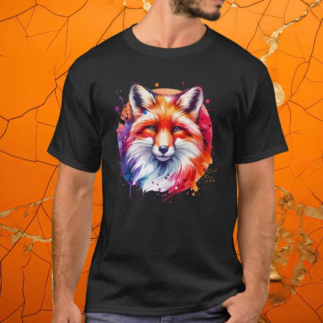 Vattenfärgsfoxillustration T Shirt (Skapare uppladdad)