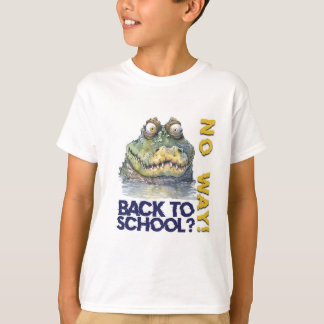 Vattenfärgsfunktion Bakåt till skolan Alligator T Shirt