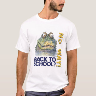 Vattenfärgsfunktion Bakåt till skolan Alligator T Shirt