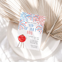 Vattenfärgsfyrverkeri 4 juli BBQ