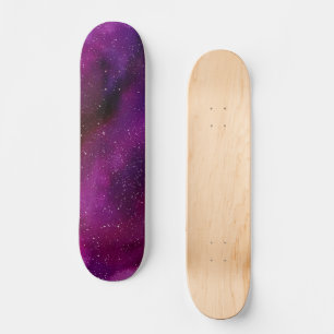VattenfärgsGalaxies lila rosa Mini Skateboard Bräda 18,5 Cm