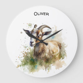 Vattenfärgsget, farm, specialdesignad stor klocka