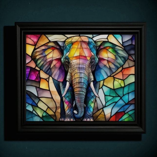 Vattenfärgsglaset Stil Elephant 5:4 Poster (Skapare uppladdad)
